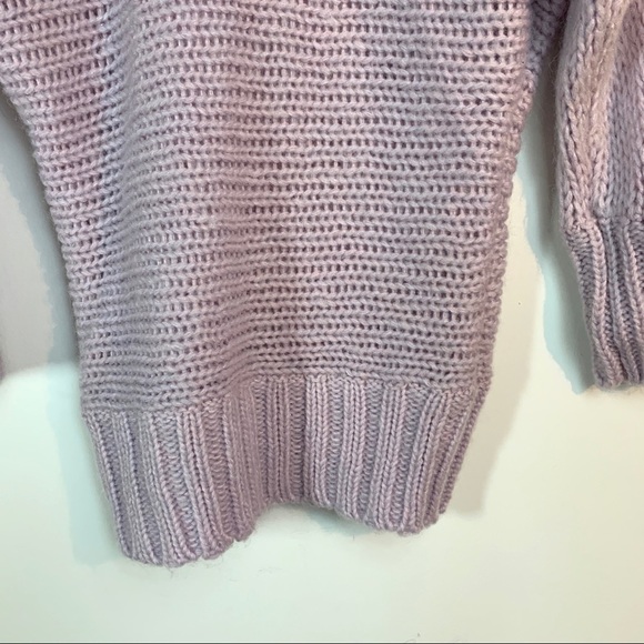 American Eagle Lavender Oversize Wool Mohair Crochet Sweater - Picture 11 of 11